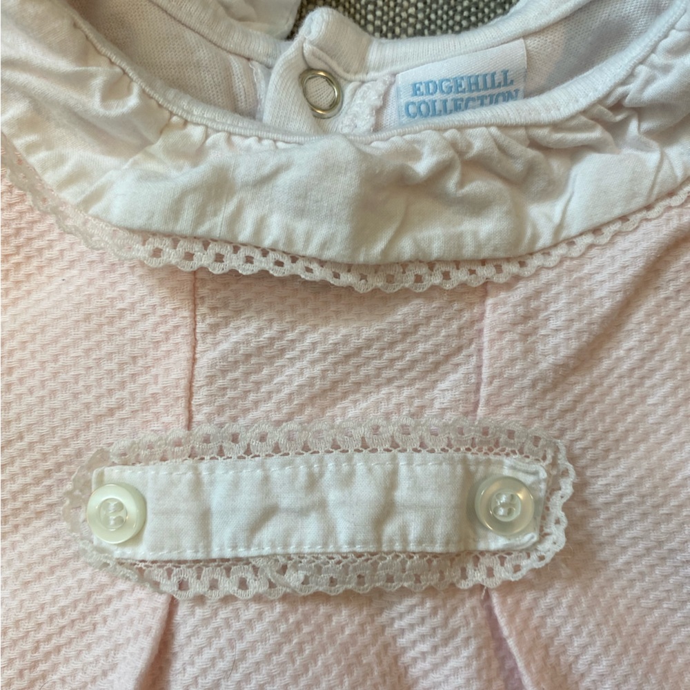 EUC Edgehill Collection Baby Girl Pink and White Lace Dress - Picture 3 of 4